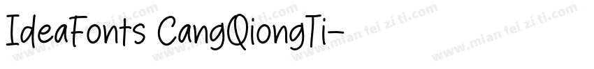 IdeaFonts CangQiongTi字体转换